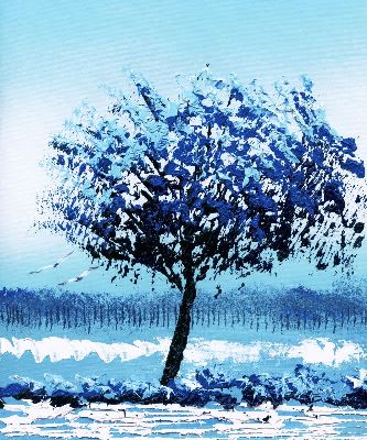 油画-冬季瑞雪 雪,树,冬季,装饰画