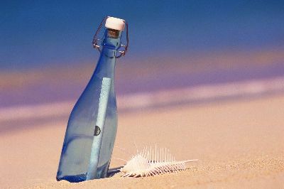 摄影-漂流瓶 海岸,装饰画