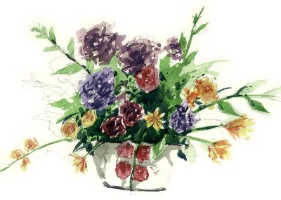 油画-花瓶六 花卉