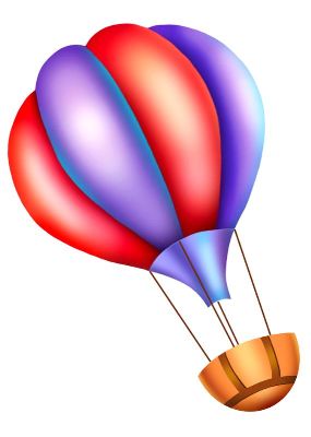 油画-热气球 插画 俏皮,装饰画