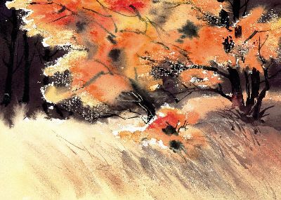 油画-平和 秋天