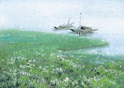 油画-春风雨露 春光,装饰画
