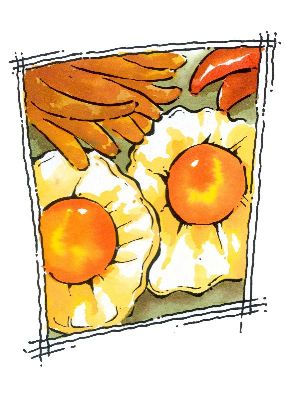 油画-煎蛋 东方美食,装饰画