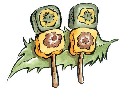 油画-蔬菜串 东方美食,装饰画