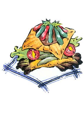 油画-蔬菜水果拼盘 西方美食,装饰画