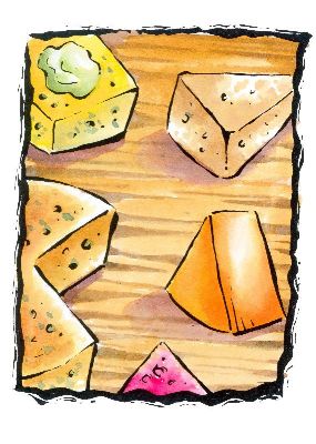 油画-奶酪 西方美食,装饰画