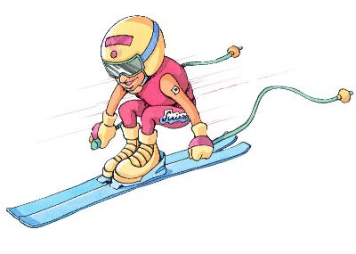 油画-滑雪 运动 人物