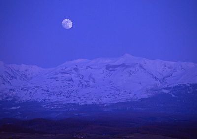 摄影-雪山夜空 特写