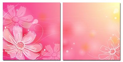 组合画-粉色 花,抽象,彩绘