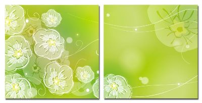 组合画-绿色生命 花,抽象,彩绘