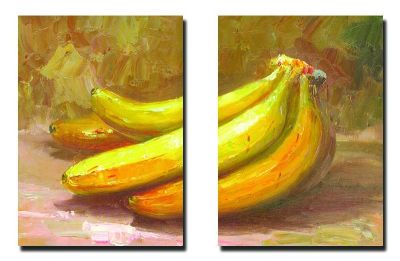 组合画－香蕉 静物 彩绘