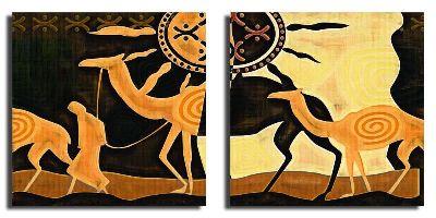 组合画-骆驼送宝 骆驼