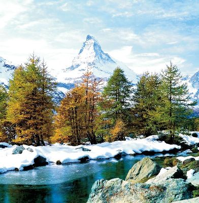 简约画-雪景 雪景,风景装饰画